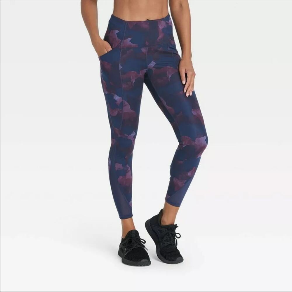 All In Motion High Rise‎ 7/8 Legging Sculpted Purple Blue XS